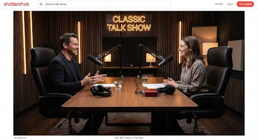 Classic Talk Show podcast set at Shutterdeck Gurugram