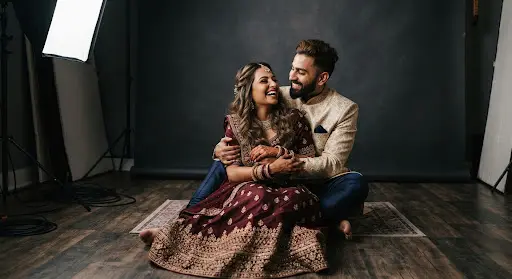 Indoor Pre-wedding shoot in Gurgaon photo studio