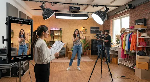 Reels content days at a video shoot studio in Gurugram